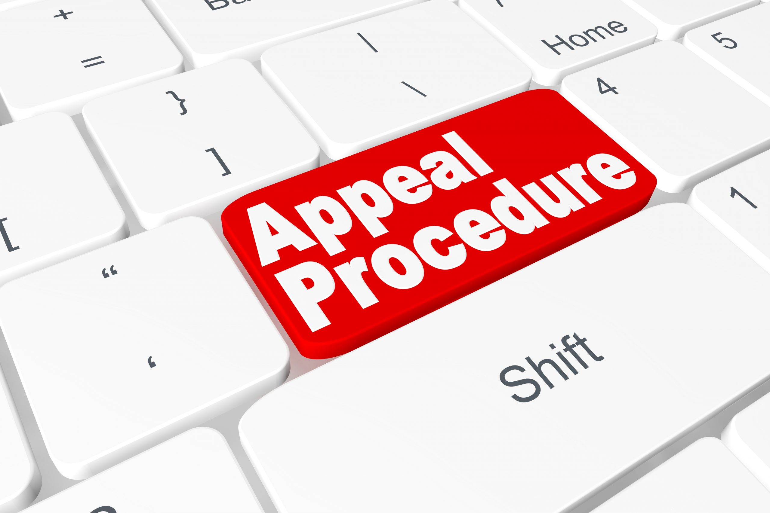 Button "Appeal procedure" on keyboard